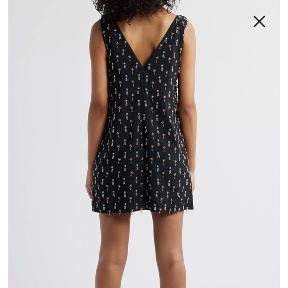 New Sani Payal Embellished Shift Mini Dress in color Black Diamond - Picture 9 of 13